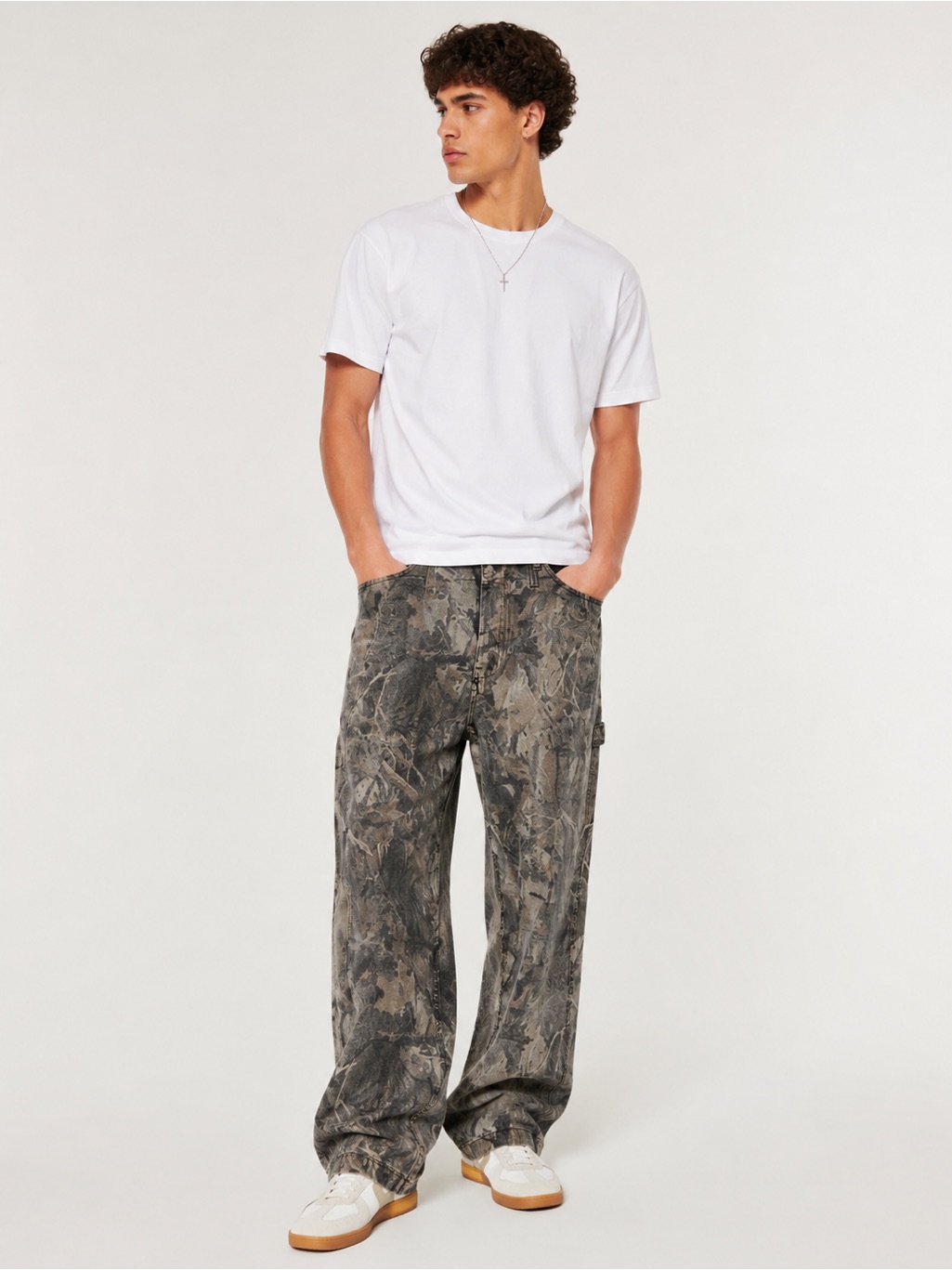 Hollister Baggy Camo Carpenter Jeans W30 L30 Y2k Streetwear